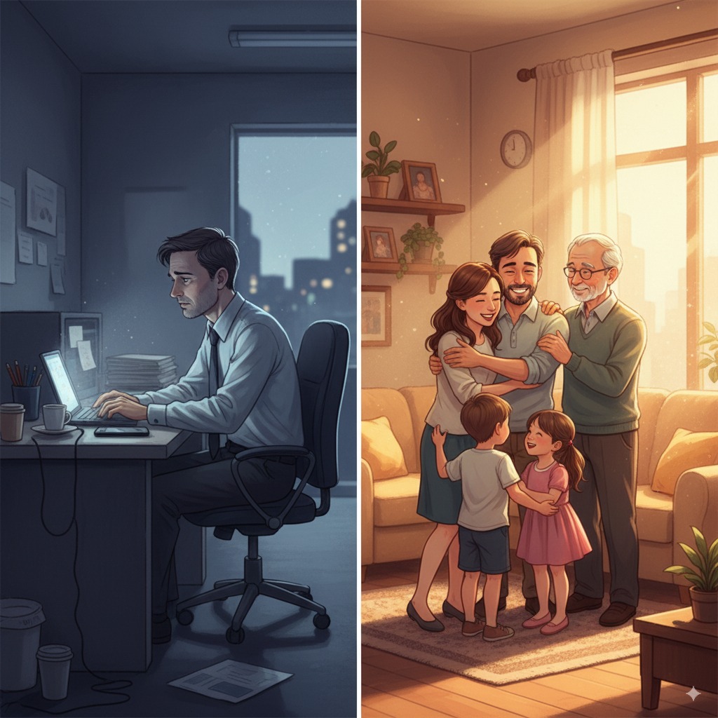 “Founder’s story—solving separation from family through mutual transfers”